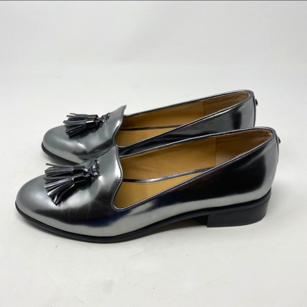 Antonio Melani leather silver loafers - Picture 5 of 12